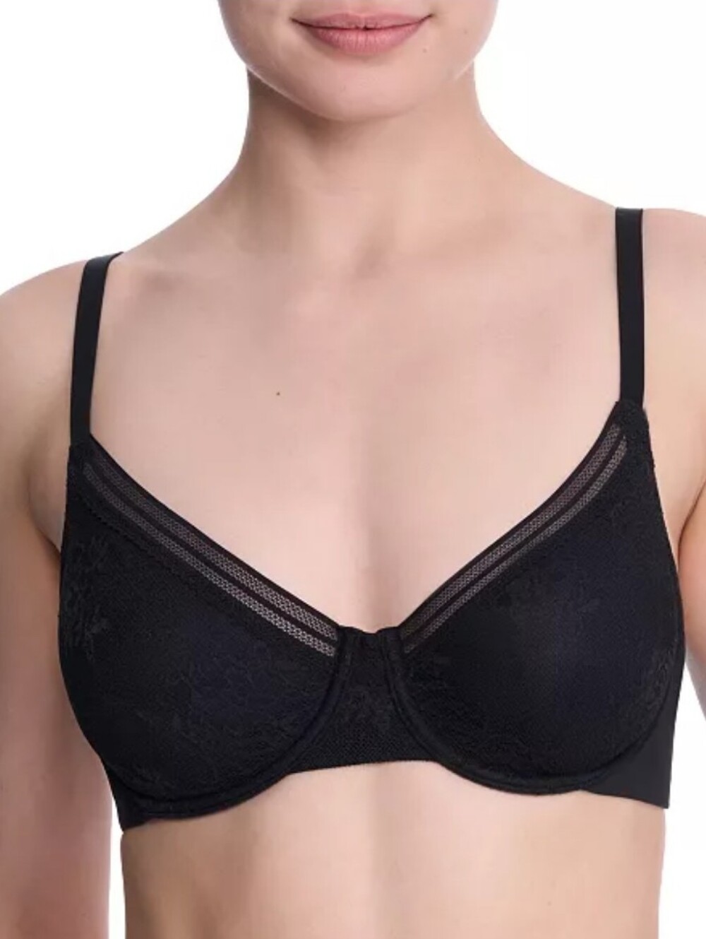 Women's Love Lace Underwire T-Shirt Bra Black Lace Underwire Bra 32F 32DDD
